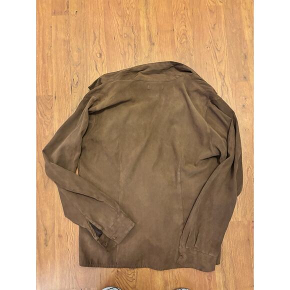 Mountain Lake Vintage 90s Brown Western Zip-Up Size Large - Picture 3 of 3